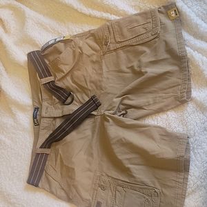 Mens Lee tan cargo shorts